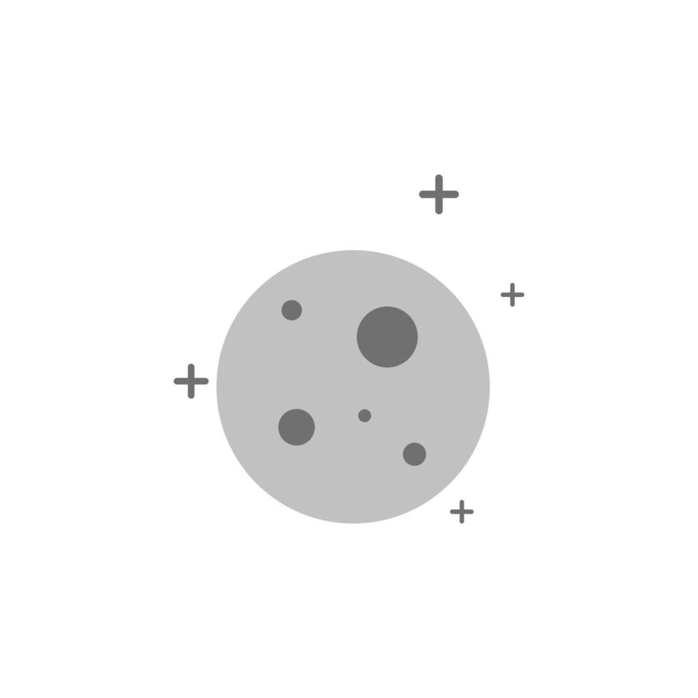 planeta lua e estrelas colori vetor ícone ilustração