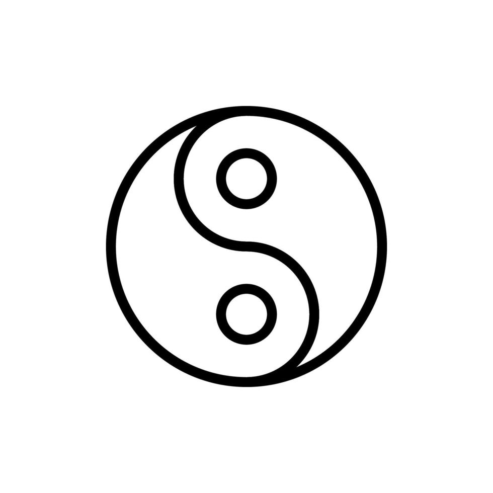 ying yang placa vetor ícone ilustração