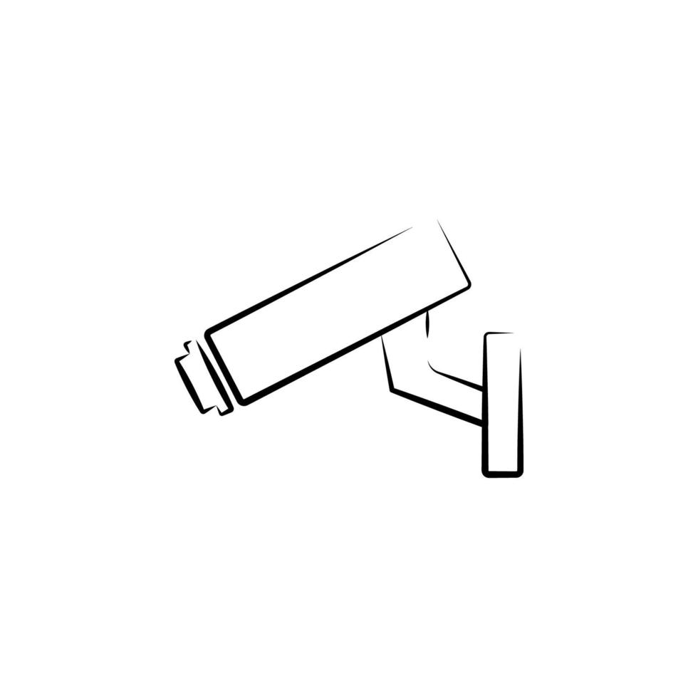 vigilância Câmera delinear logotipo estilo vetor ícone ilustração