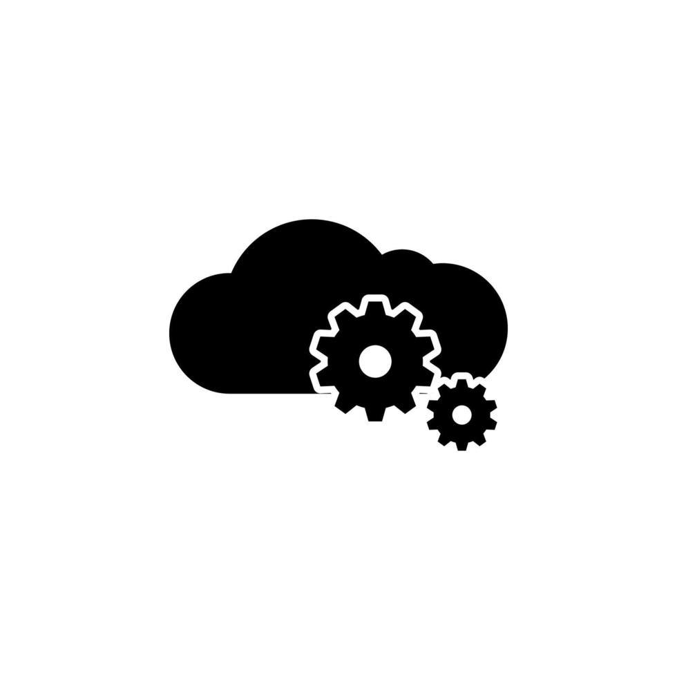 nuvem, configuração vetor ícone ilustração