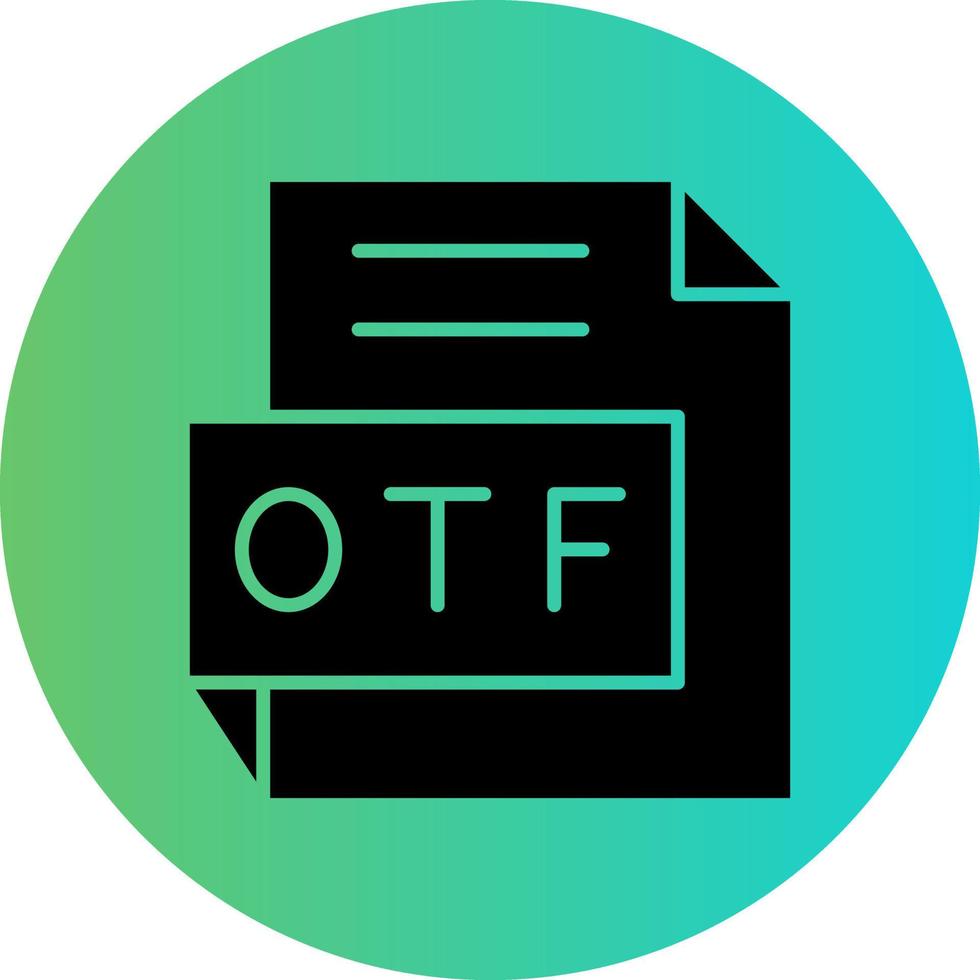 otf vetor ícone Projeto