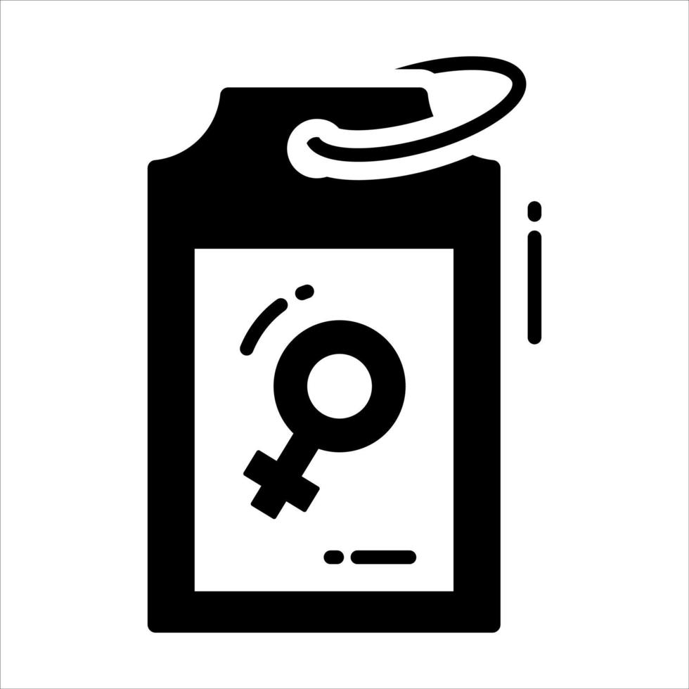 feminino símbolo dentro a marcação, vetor Projeto do mulheres dia venda tag