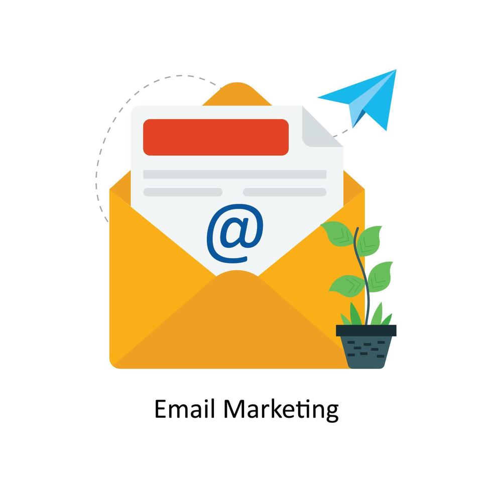 o email marketing vetor plano ícones. simples estoque ilustração estoque