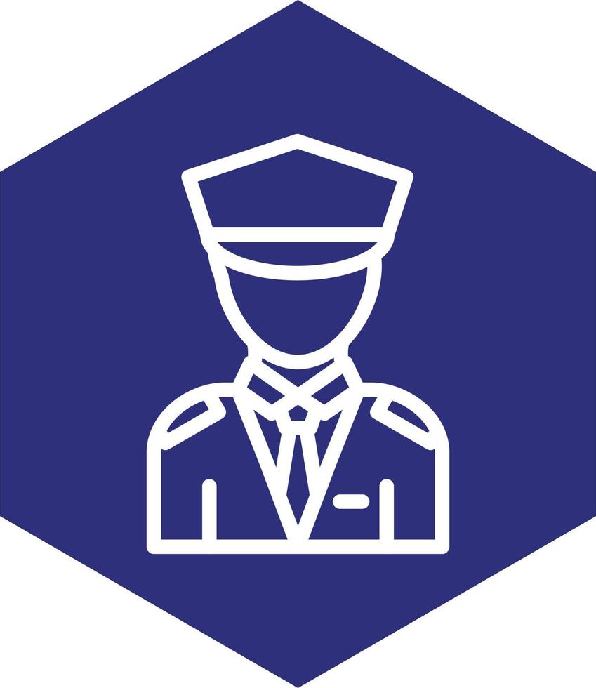 design de ícone vetorial de guarda de segurança vetor