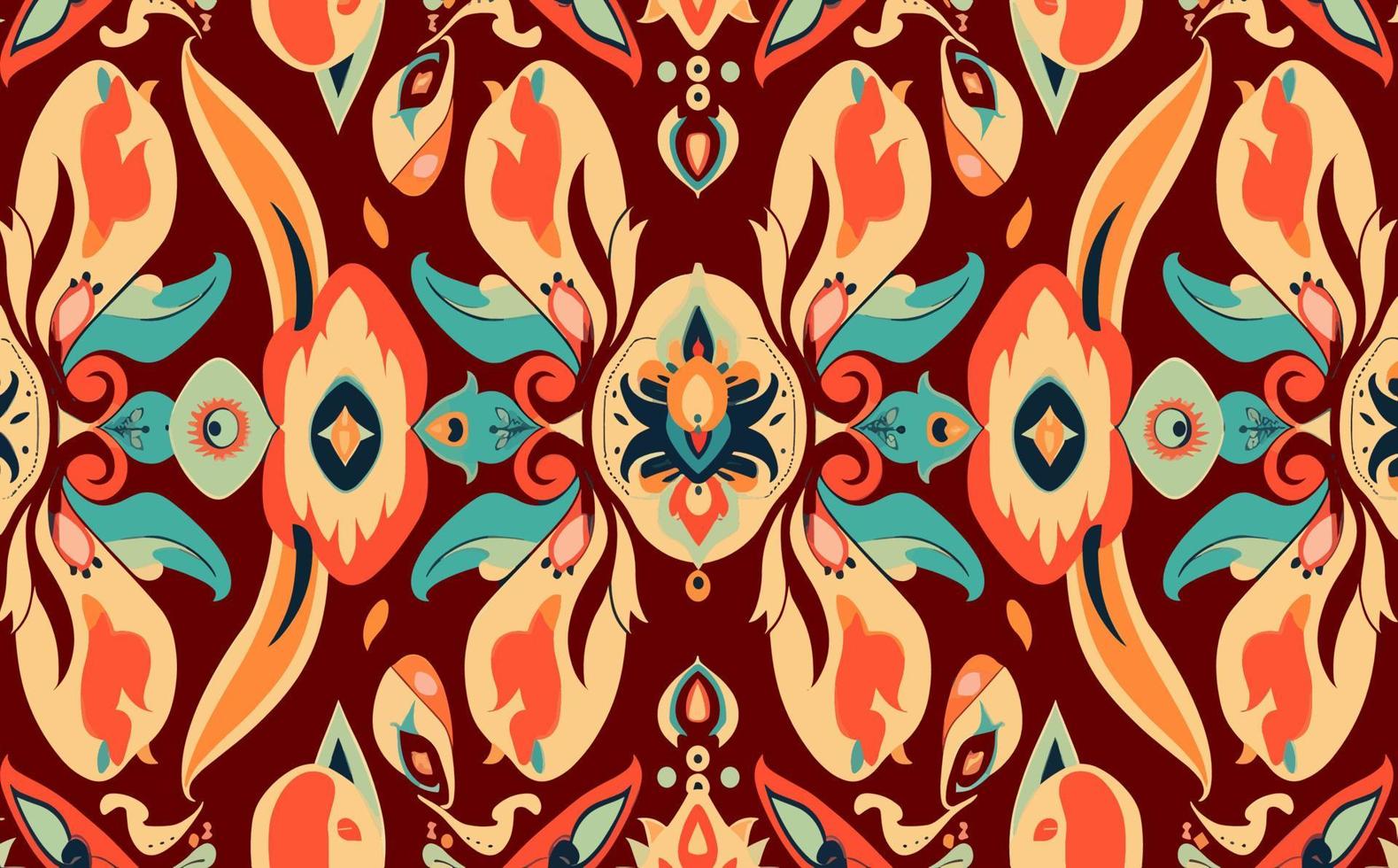 étnico abstrato ikat padronizar. desatado padronizar dentro tribal, folk bordado, mexicano estilo. asteca geométrico arte enfeite design de impressão para tapete, papel de parede, roupas, invólucro, tecido, cobrir, têxtil vetor