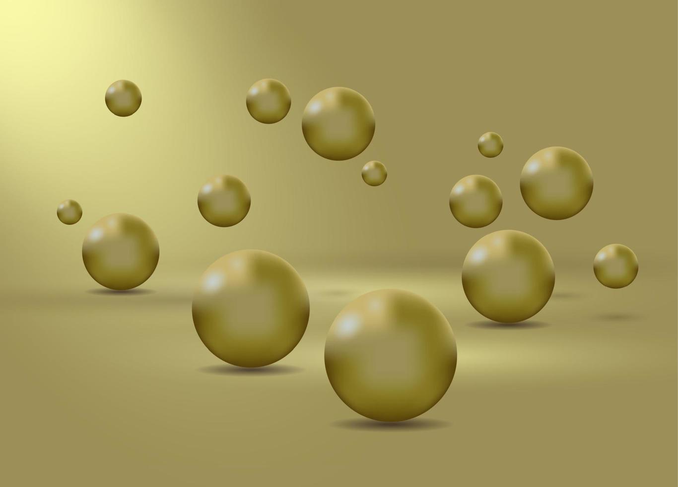 abstrato fundo com dinâmico 3d esferas. vetor ilustração do lustroso bolas.