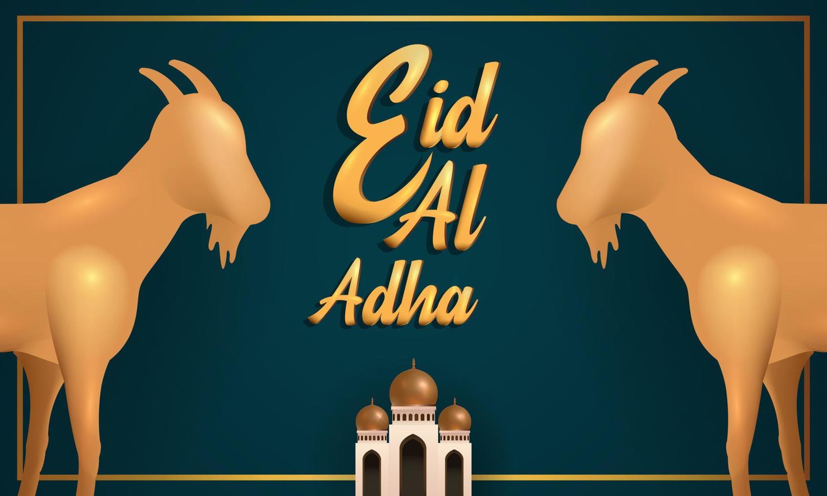 eid al adha Mubarak a celebração do muçulmano comunidade festival fundo desenho.vetor ilustração vetor