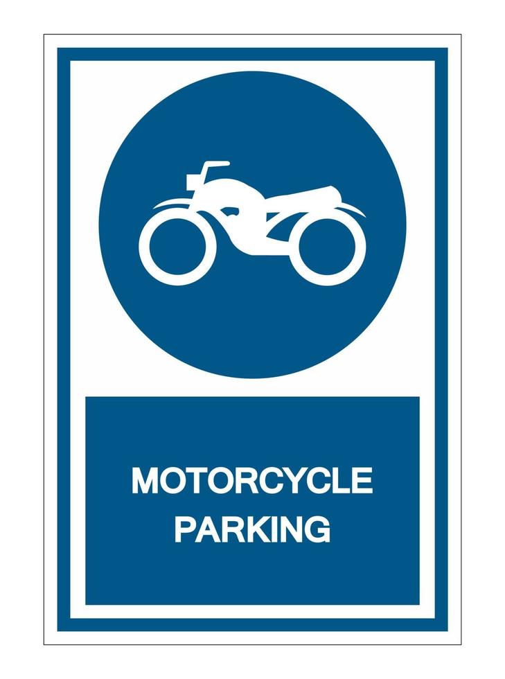 símbolo de estacionamento de motocicleta vetor