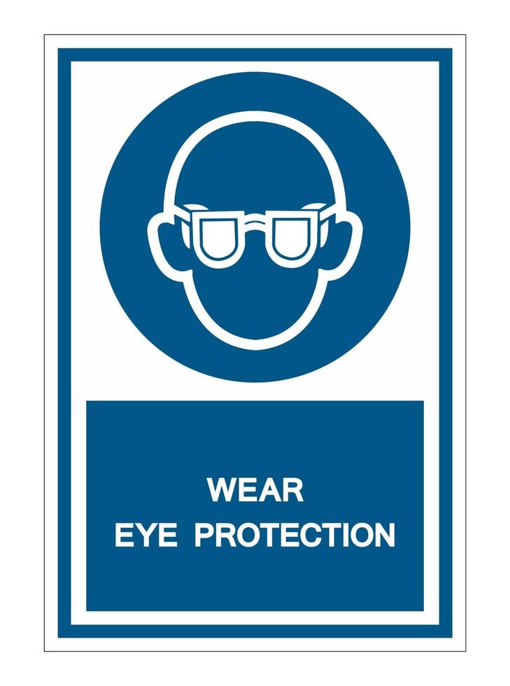 símbolo usar óculos de segurança sinal vetor