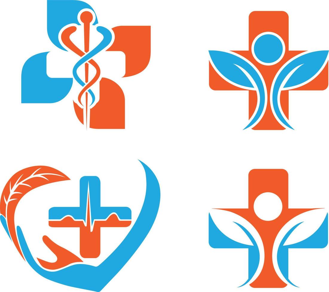 cuidados de saúde médico logotipo Projeto vetor