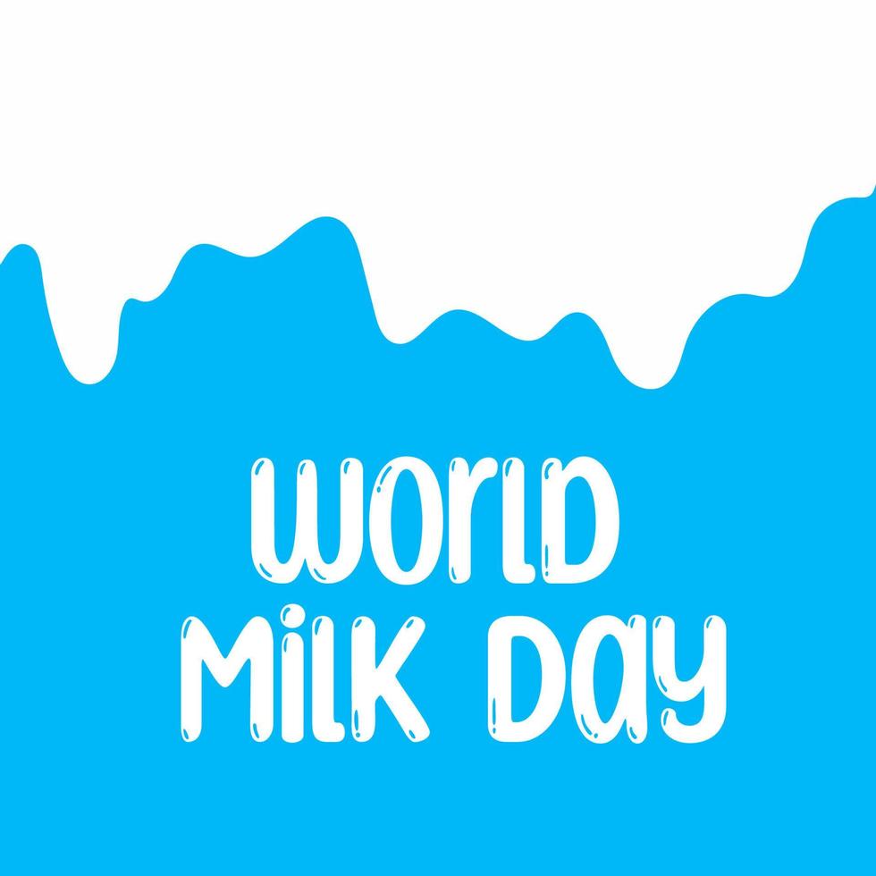 gráfico vetorial do dia mundial do leite bom para a celebração do dia mundial do leite. projeto plano. ilustração de design.flat de panfleto. vetor