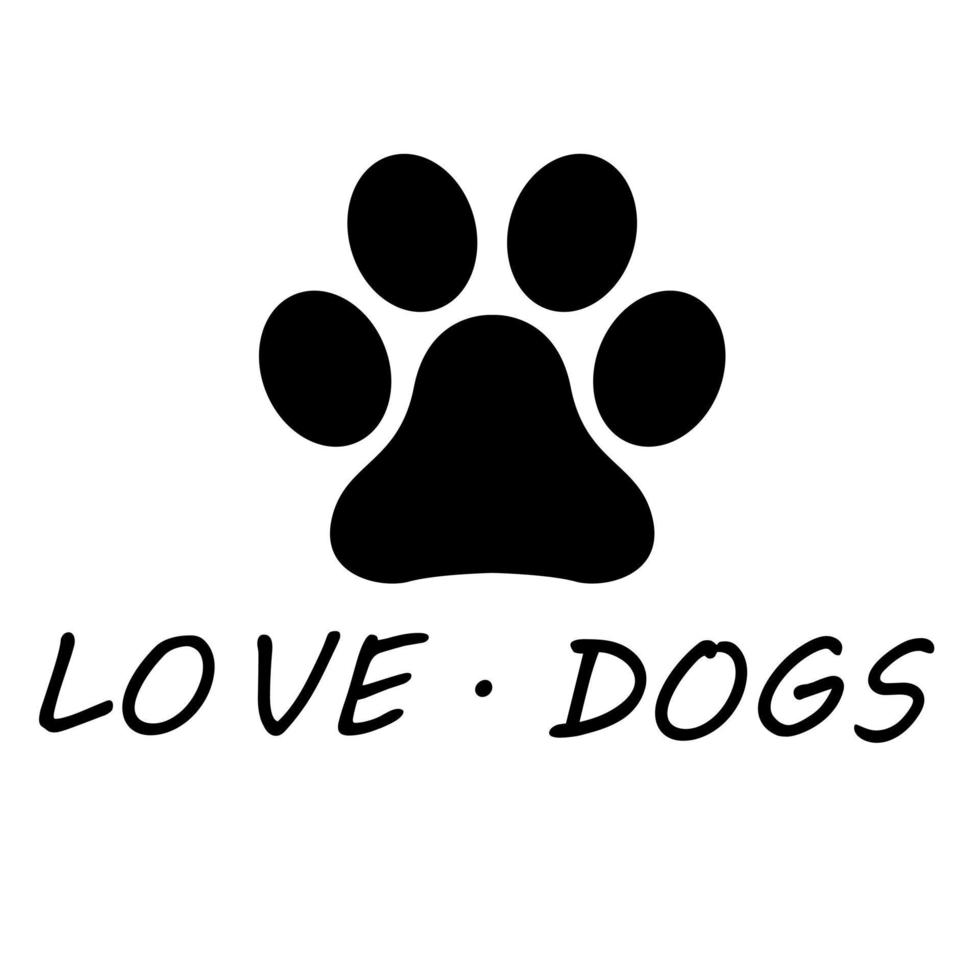 amor cachorros ícone. amor cachorro ilustração placa. Paz cachorro símbolo. vetor
