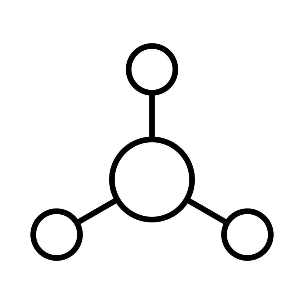 física ícone vetor. molécula ilustração placa. núcleo e átomos símbolo. Ciência logotipo. vetor