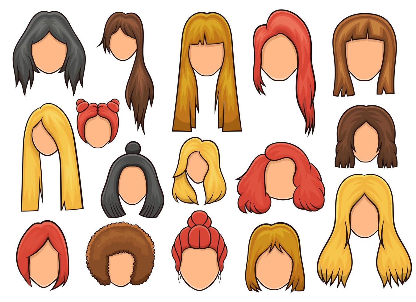 mulher cabelo vetor Projeto ilustração isolado em branco fundo