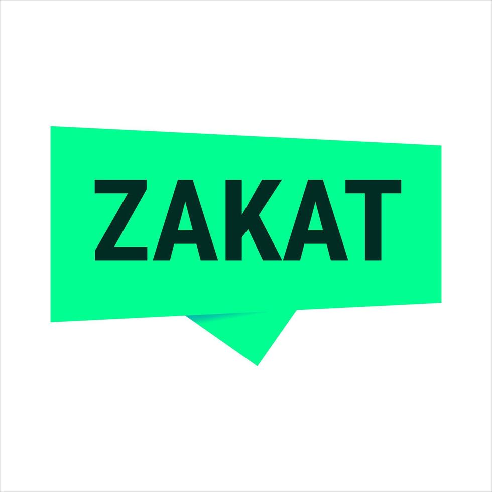 zakat explicado verde vetor Chamar bandeira com em formação em dando para caridade durante Ramadã