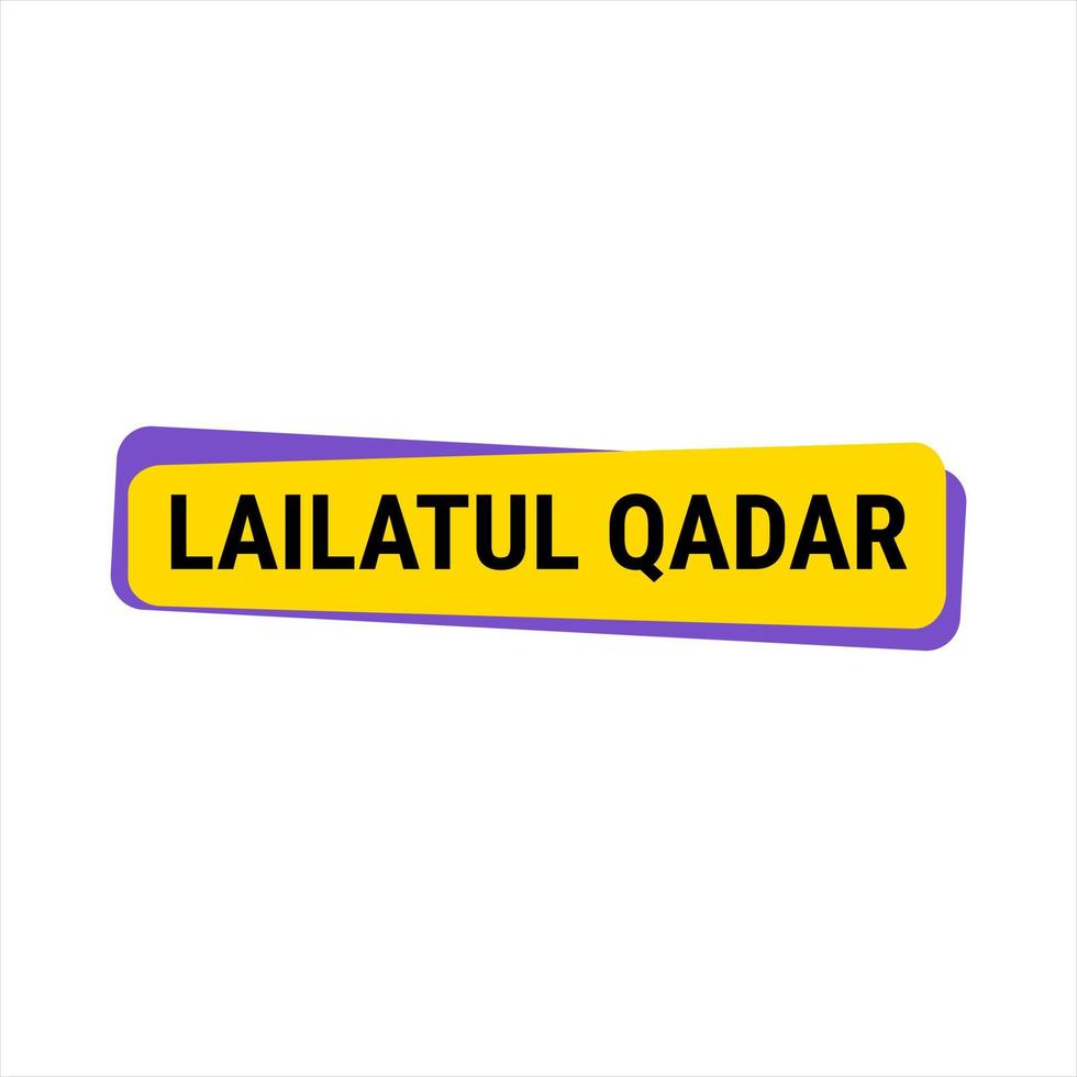 lailatul qadr amarelo vetor Chamar bandeira com em formação em a noite do poder dentro Ramadã