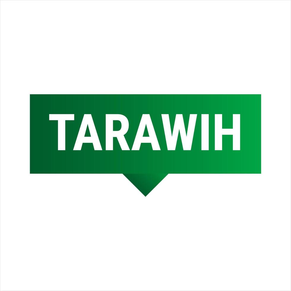 Tarawih guia Sombrio verde vetor Chamar bandeira com dicas para uma cumprindo Ramadã experiência