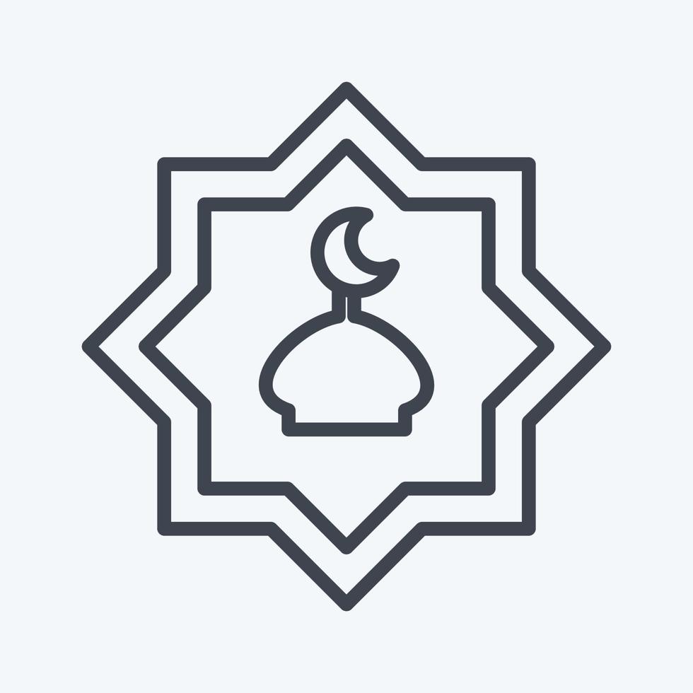 ícone esfregar el harb. relacionado para eid al adha símbolo. linha estilo. simples Projeto editável. simples ilustração vetor