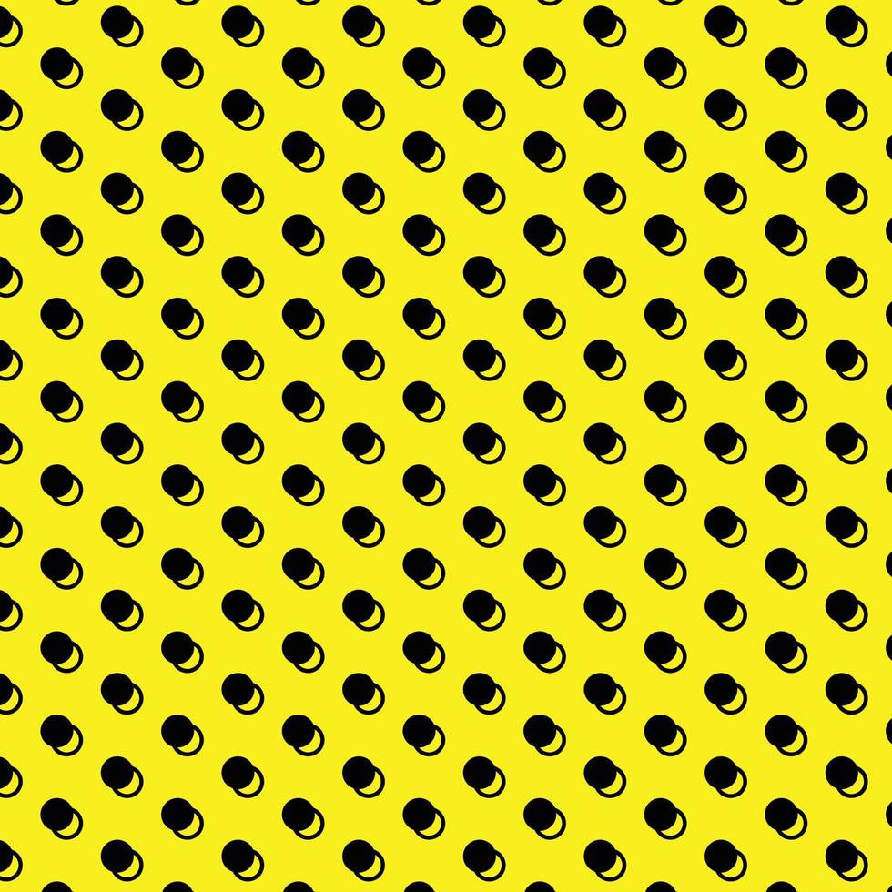 abstrato Preto ponto à moda padronizar em amarelo fundo. vetor