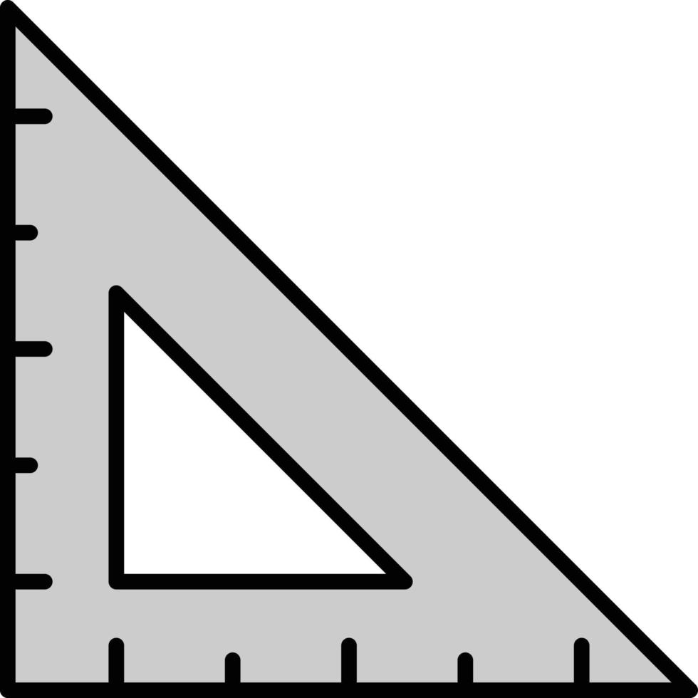 régua triangular ilustração vetor