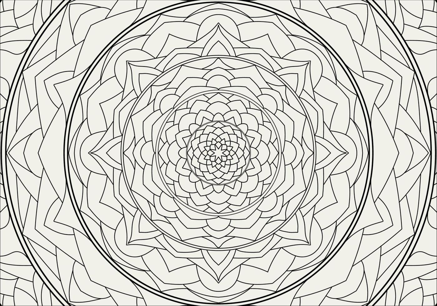 padrão circular em forma de mandala com flor para henna, mehndi, tatuagem, decoração. ornamento decorativo em estilo étnico oriental. esboço doodle mão desenhar ilustração vetorial. vetor