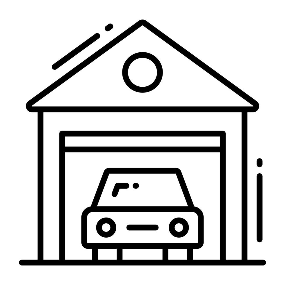 lindo projetado vetor do carro garagem, construção do bens armazenamento