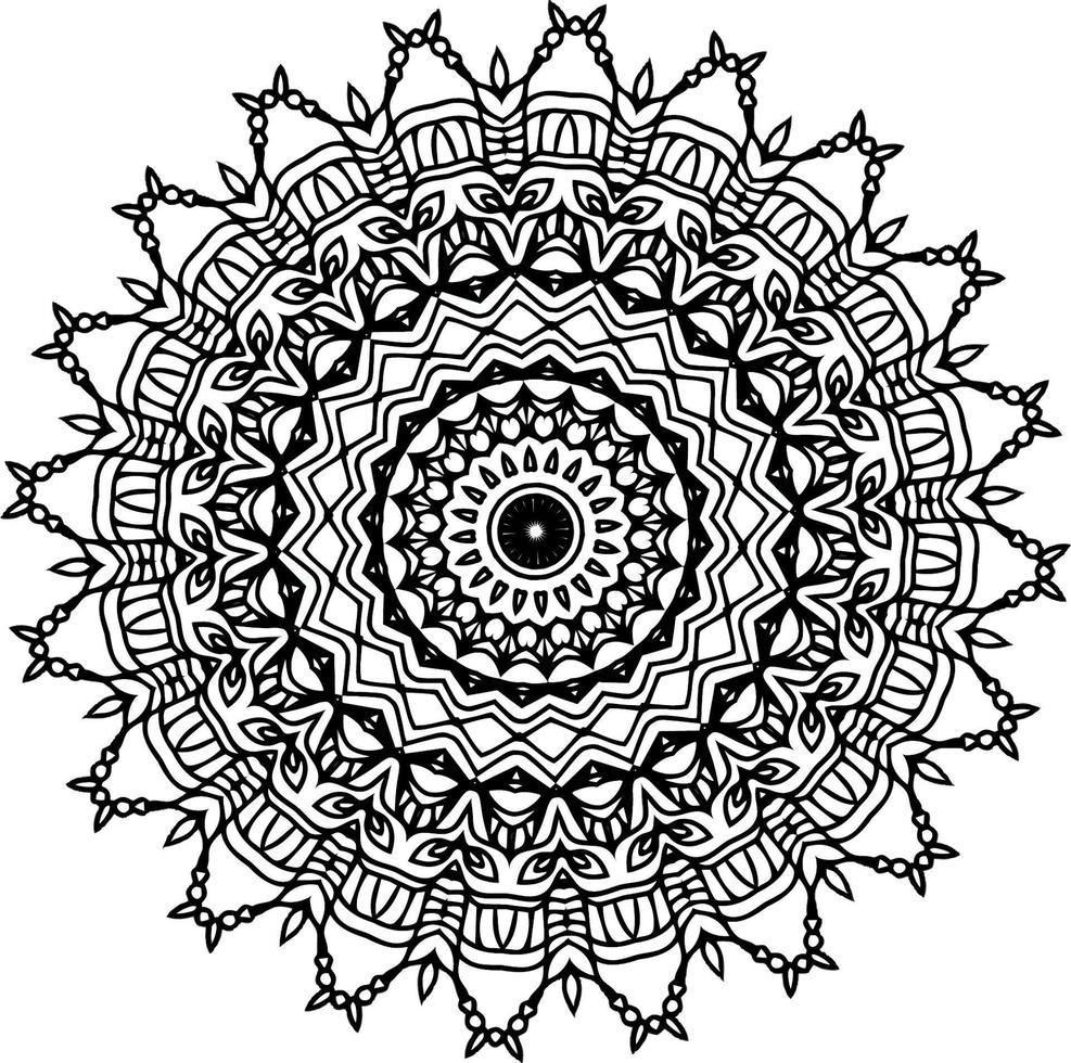 fácil circular padronizar dentro Formato do mandala para hena, mehndi, tatuagem, decoração. decorativo enfeite dentro étnico oriental estilo. coloração livro página vetor