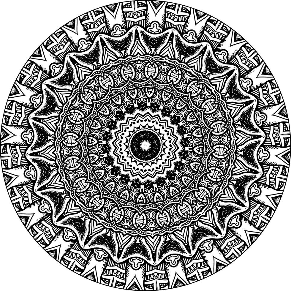 fácil circular padronizar dentro Formato do mandala para hena, mehndi, tatuagem, decoração. decorativo enfeite dentro étnico oriental estilo. coloração livro página vetor