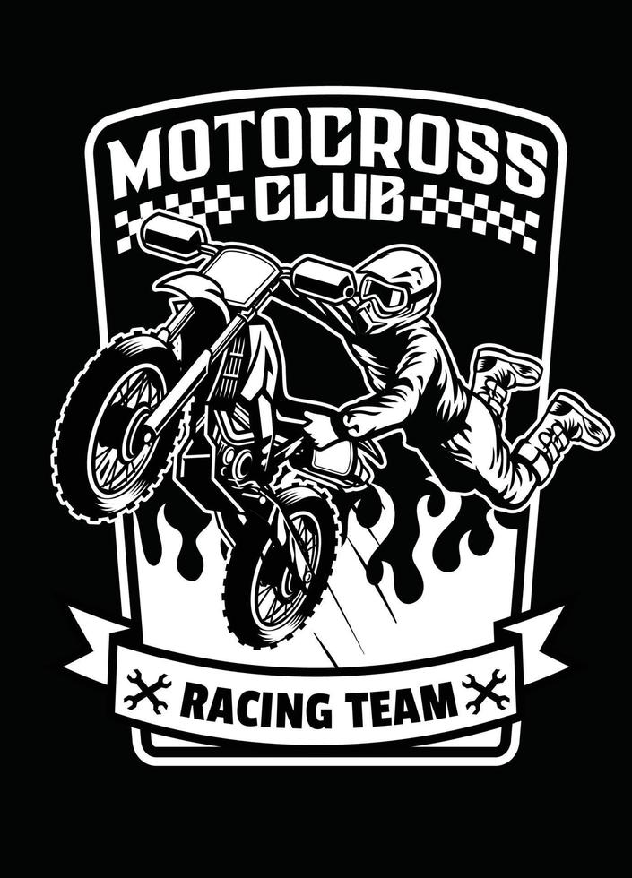 camisa Projeto do piloto ou motorcross esporte vetor