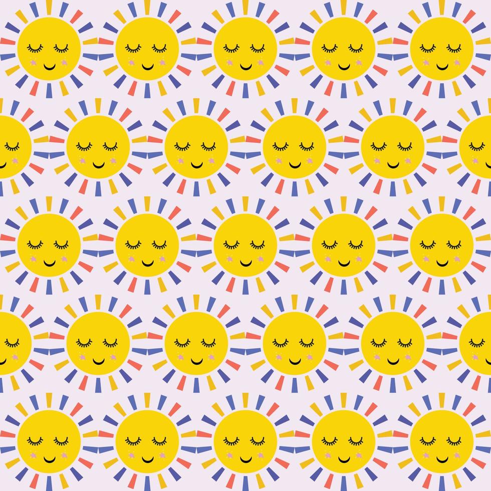 fofa feliz face Sol fundo emoji padronizar vetor