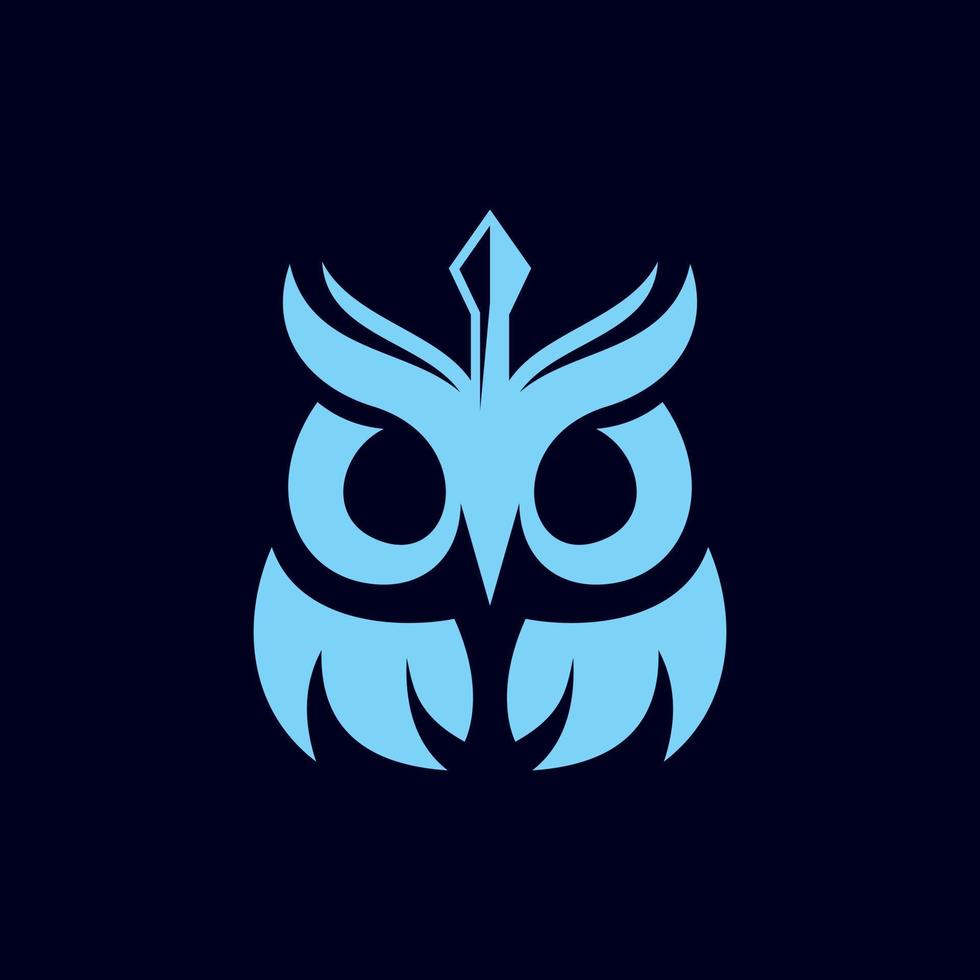 animal fofa coruja seta moderno logotipo vetor