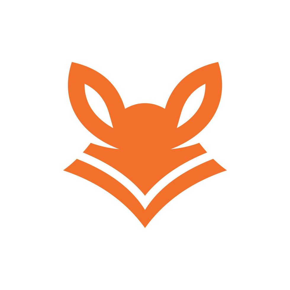 animal Raposa cabeça simples logotipo Projeto vetor
