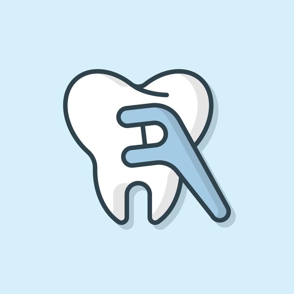 dental fio dental médico e farmacêutico vetor