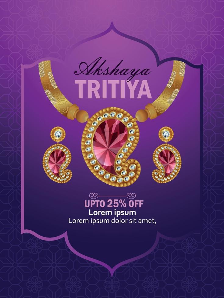 ilustração da promoção de venda de celebração akshaya tritiya, fundo do festival indiano akshaya tritiya vetor
