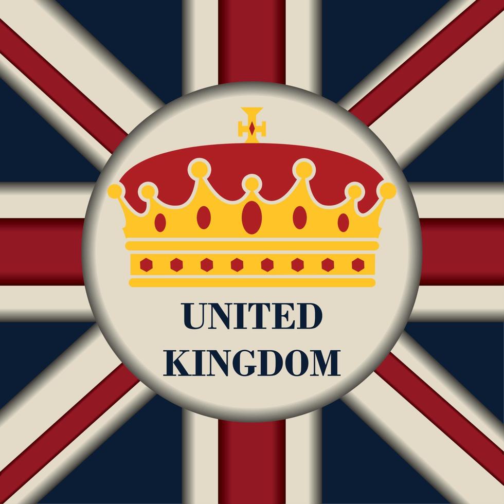 colori tradicional real coroa britânico cartão postal vetor ilustração