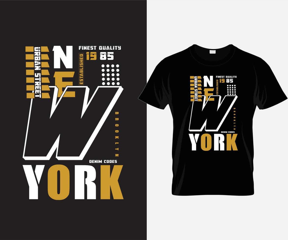 Novo Iorque cidade tipografia t camisa Projeto. vetor