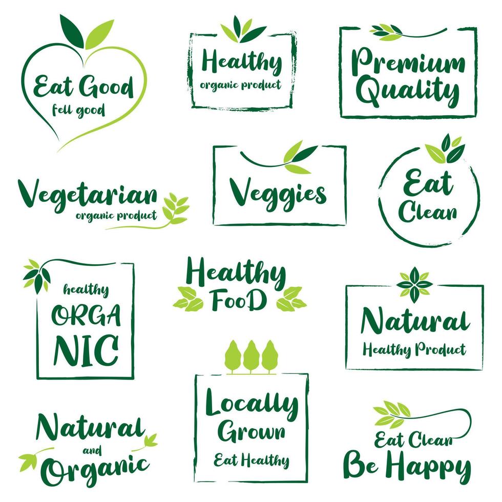 orgânico comida, natural produtos, saudável vida e Fazenda fresco para Comida e beber promoção. vetor