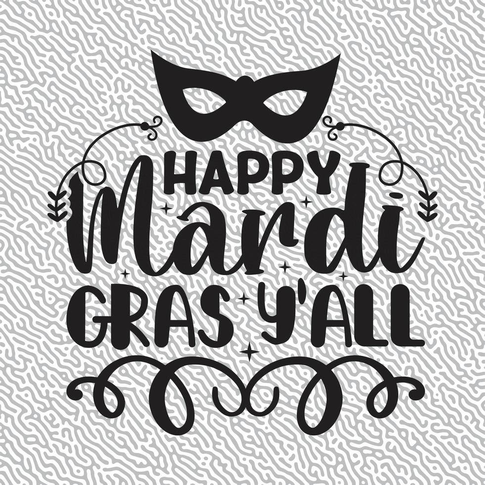 feliz mardi gras vocês vetor