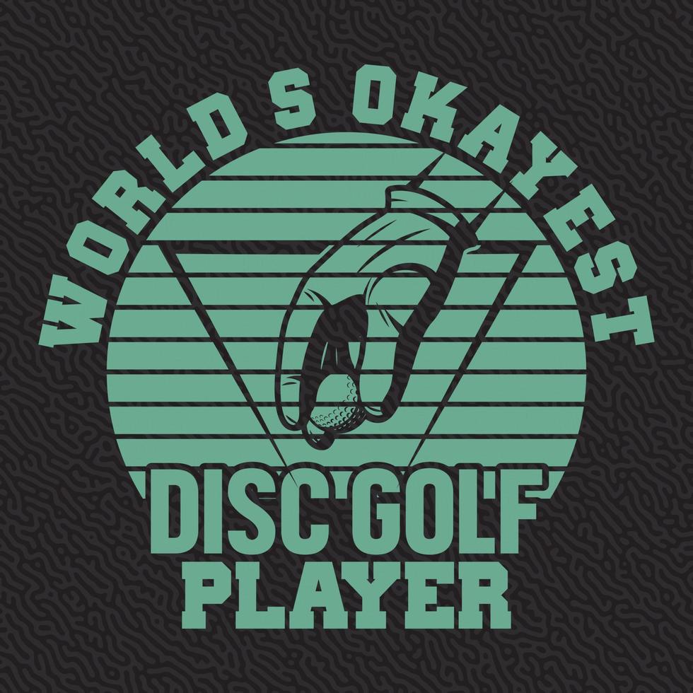 os mundos ok disco golfe jogador gráfico vetor