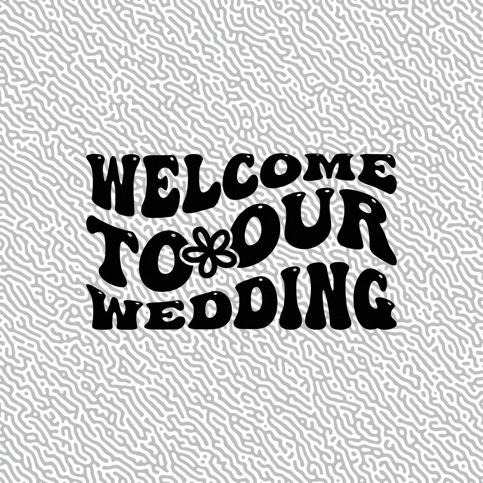 bem-vinda para nosso Casamento Projeto vetor