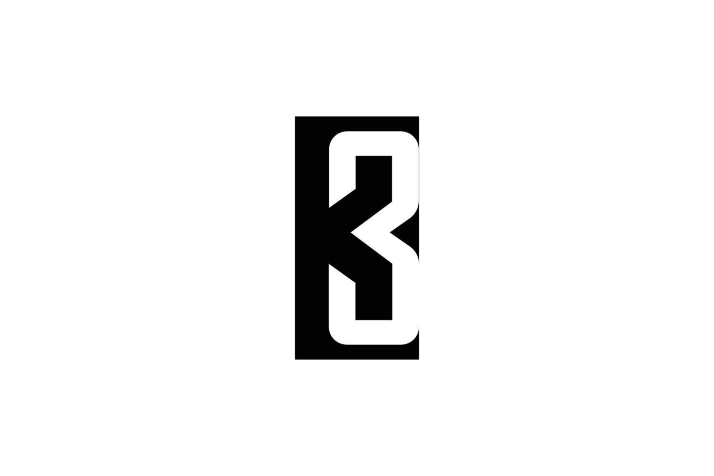 carta k 3 logotipo Projeto vetor modelo