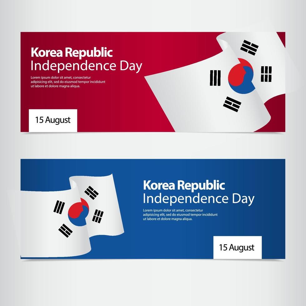 ilustração do projeto do modelo do vetor do dia da independência da República da Coreia