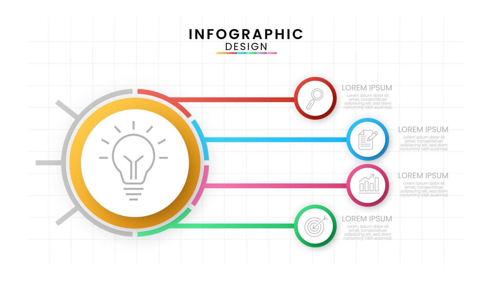 infográfico modelo para negócios. Linha do tempo processo com 5 passos. vetor