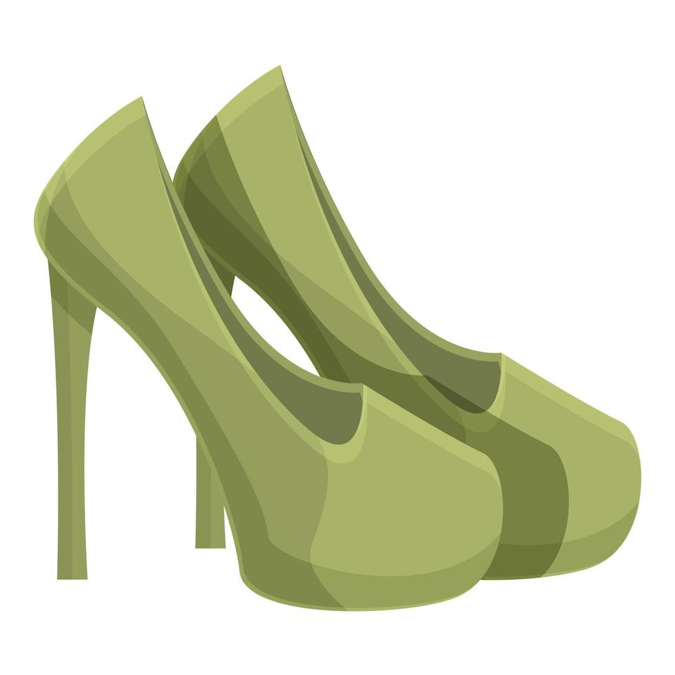 Alto calcanhares mulher sapatos ícone desenho animado vetor. fêmea fazer compras vetor