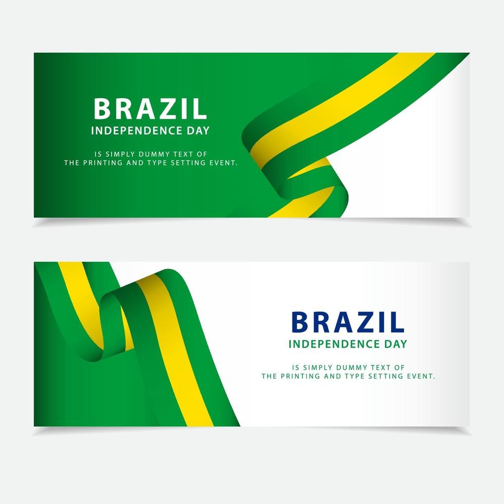 ilustração de design de modelo vetorial feliz dia da independência do brasil vetor