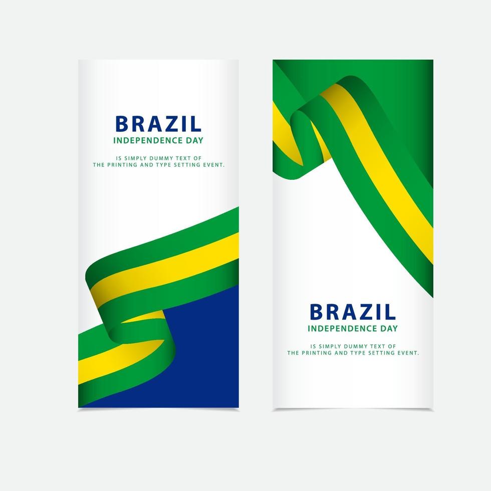 ilustração de design de modelo vetorial feliz dia da independência do brasil vetor