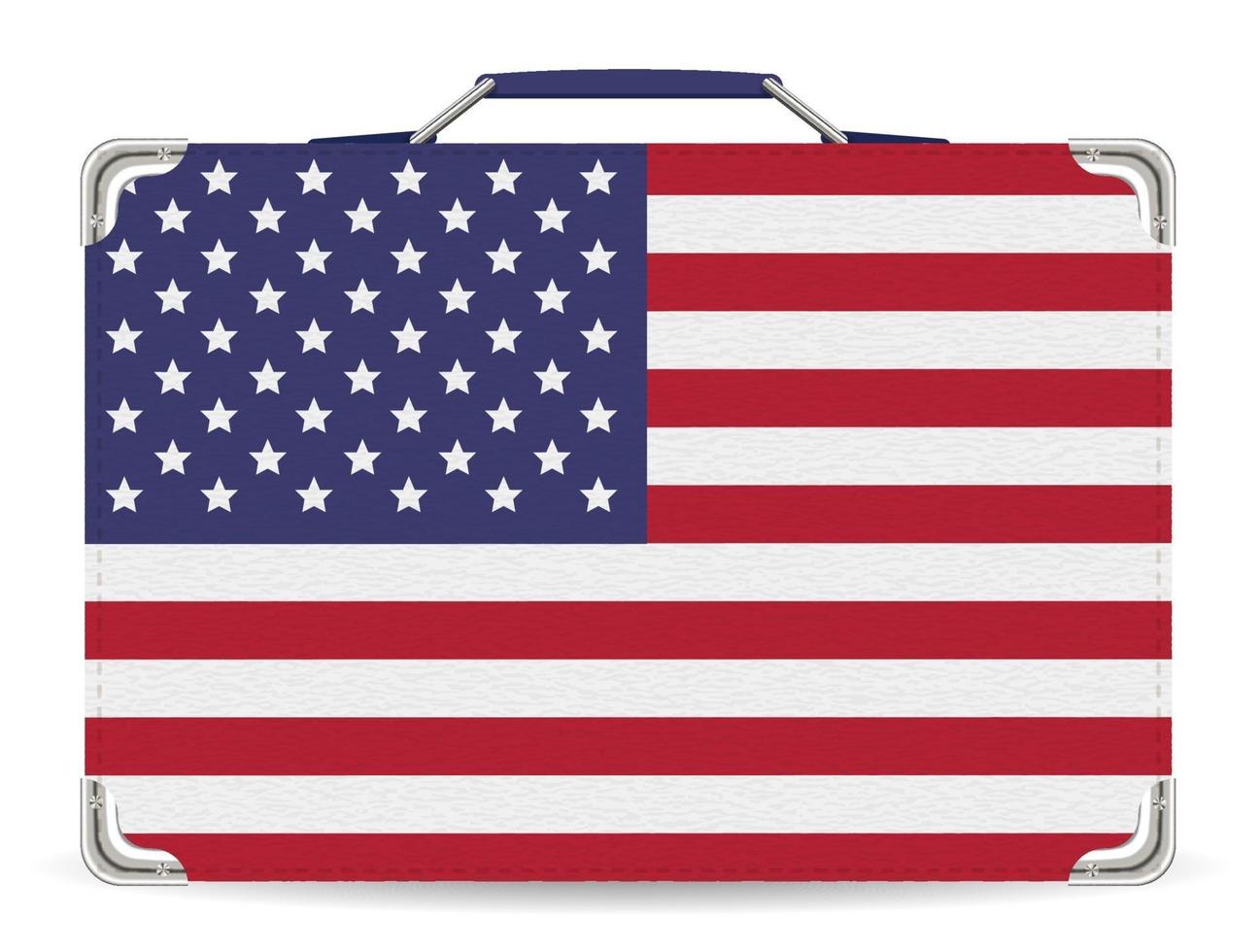 bolsa de viagem da bandeira do estado unida da américa vetor
