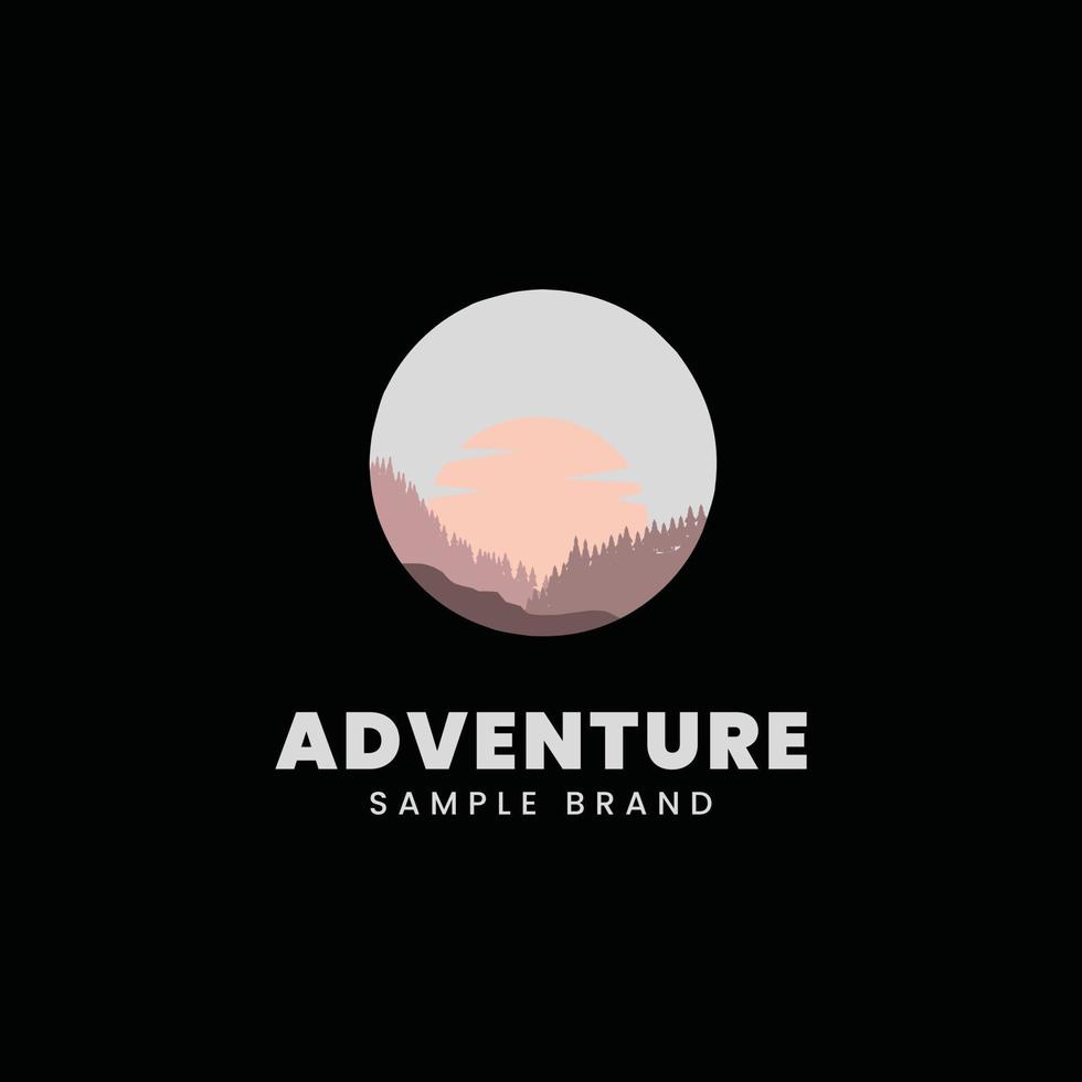 design de logotipo de aventura vetor