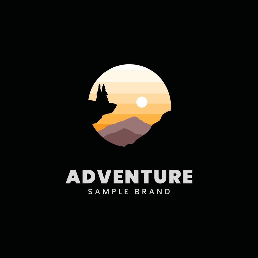 design de logotipo de aventura vetor