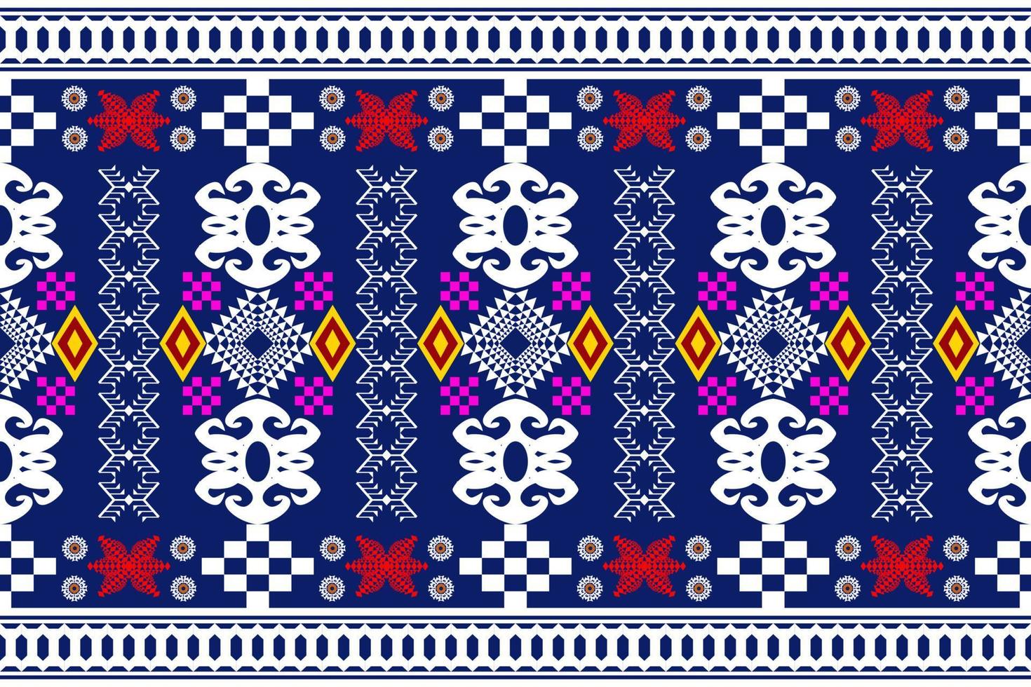 padrão de arte tradicional geométrica étnica oriental.figura estilo de bordado tribal.design para fundo étnico,papel de parede,roupas,embrulho,tecido,elemento,sarongue,ilustração vetorial vetor